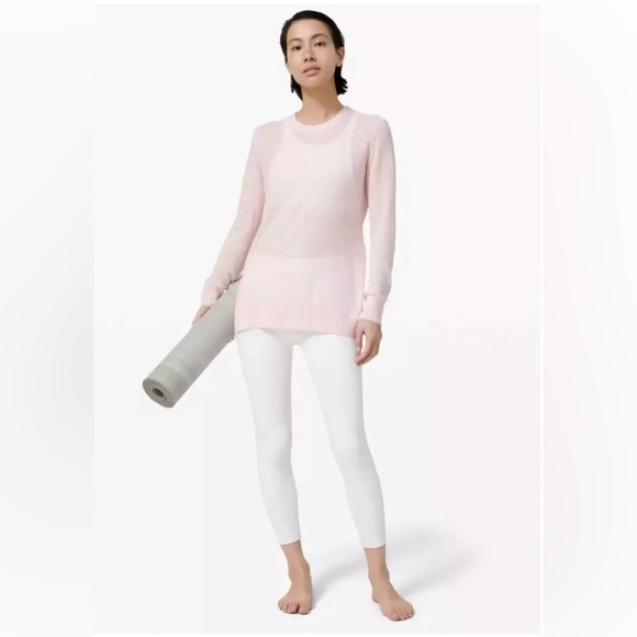 Lululemon Sincerely Yours Pink Cashmere Blend Sweater Size 12. - Picture 2 of 7